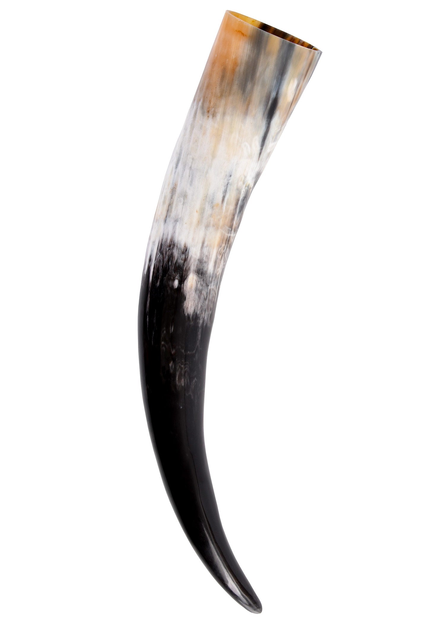 Echtes Wikinger Trinkhorn 0,4L   Poliertes Naturhorn