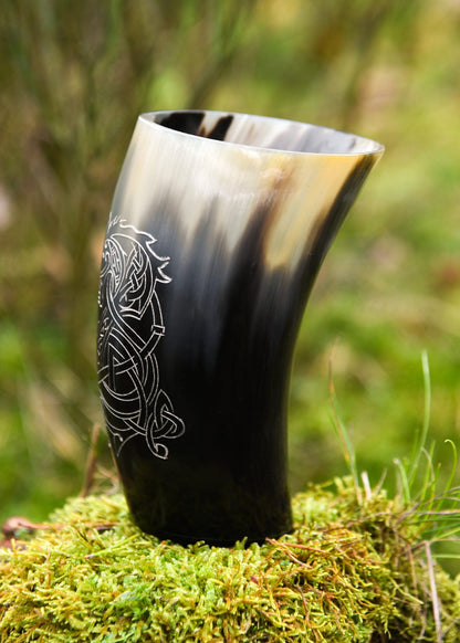 trinkbecher aus horn fenrir
