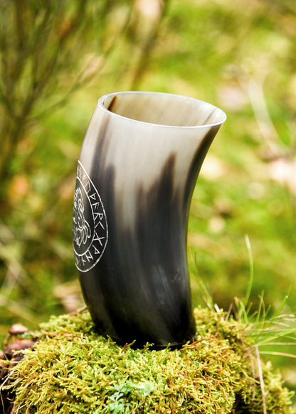 trinkbecher aus horn sleipnir