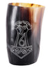 Horn Trinkbecher mit Mjölnir Gravur