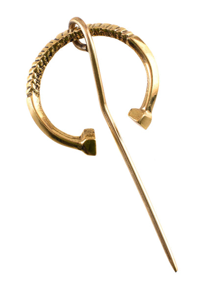 Messing Ringfibel 4cm – Kompakte Gewandschließe