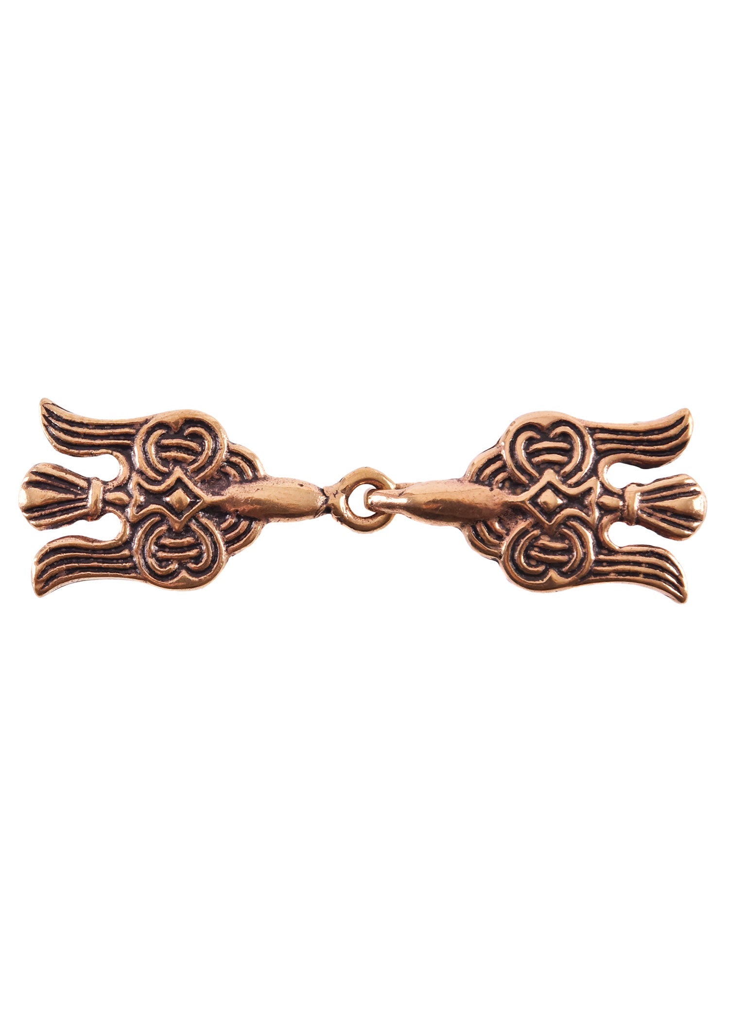 Edle Bronze Gewandschließe: Hugin &amp; Munin