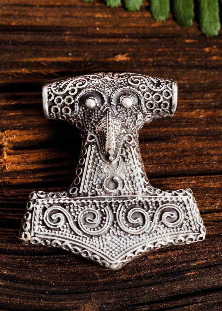Massiver Thorshammer Schonen - 925 Sterling Silber