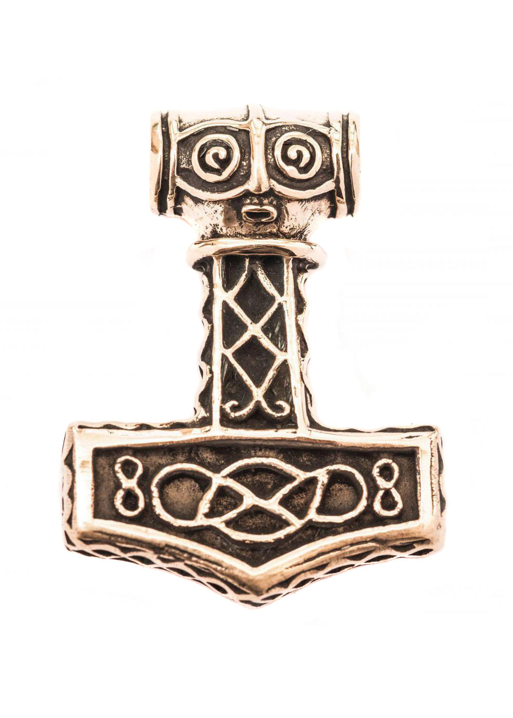Bronze Mjölnir Anhänger   Wikinger Thorshammer Schonen