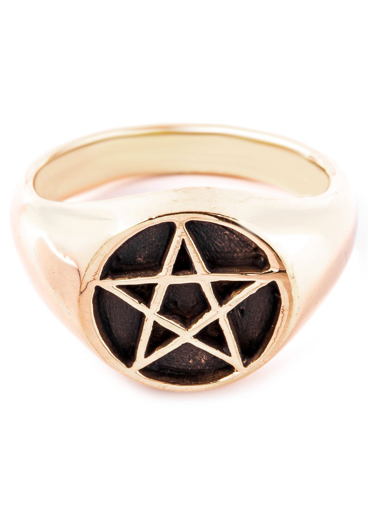 Pentagramm Siegelring aus Bronze – Antikes Schutzsymbol