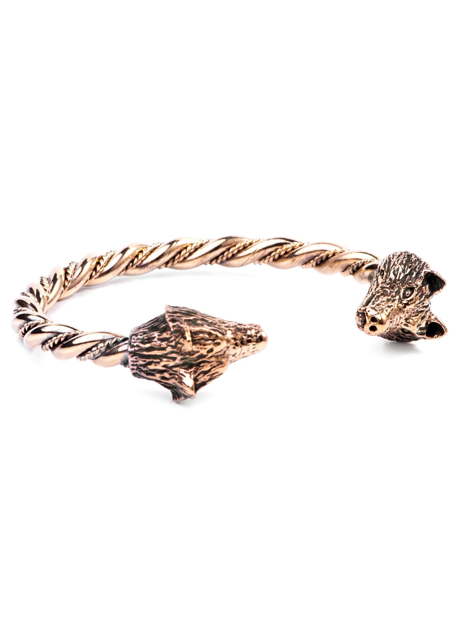 Wikinger Bronze Armreif Wölfe   Odin Symbol