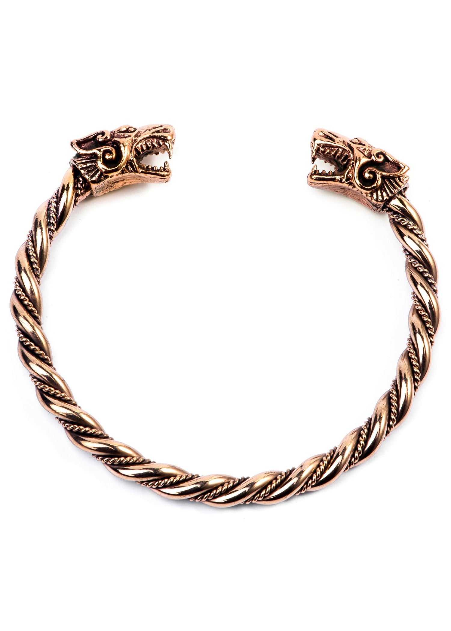 Wikinger Armreif Fenris aus Bronze   Handgefertigt