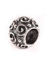 Silberne Bartperle & Haarperle mit Spiralmuster