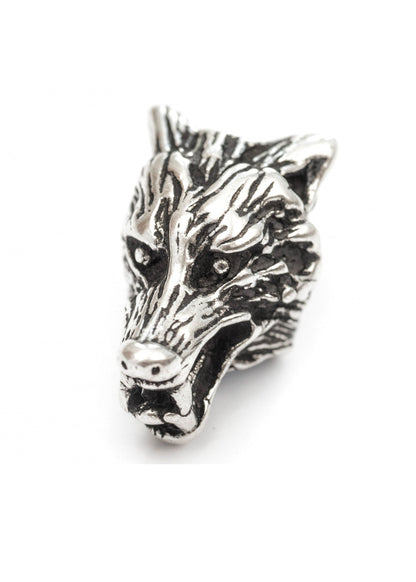 Edle Wolfskopf Bartperle aus 925er Silber