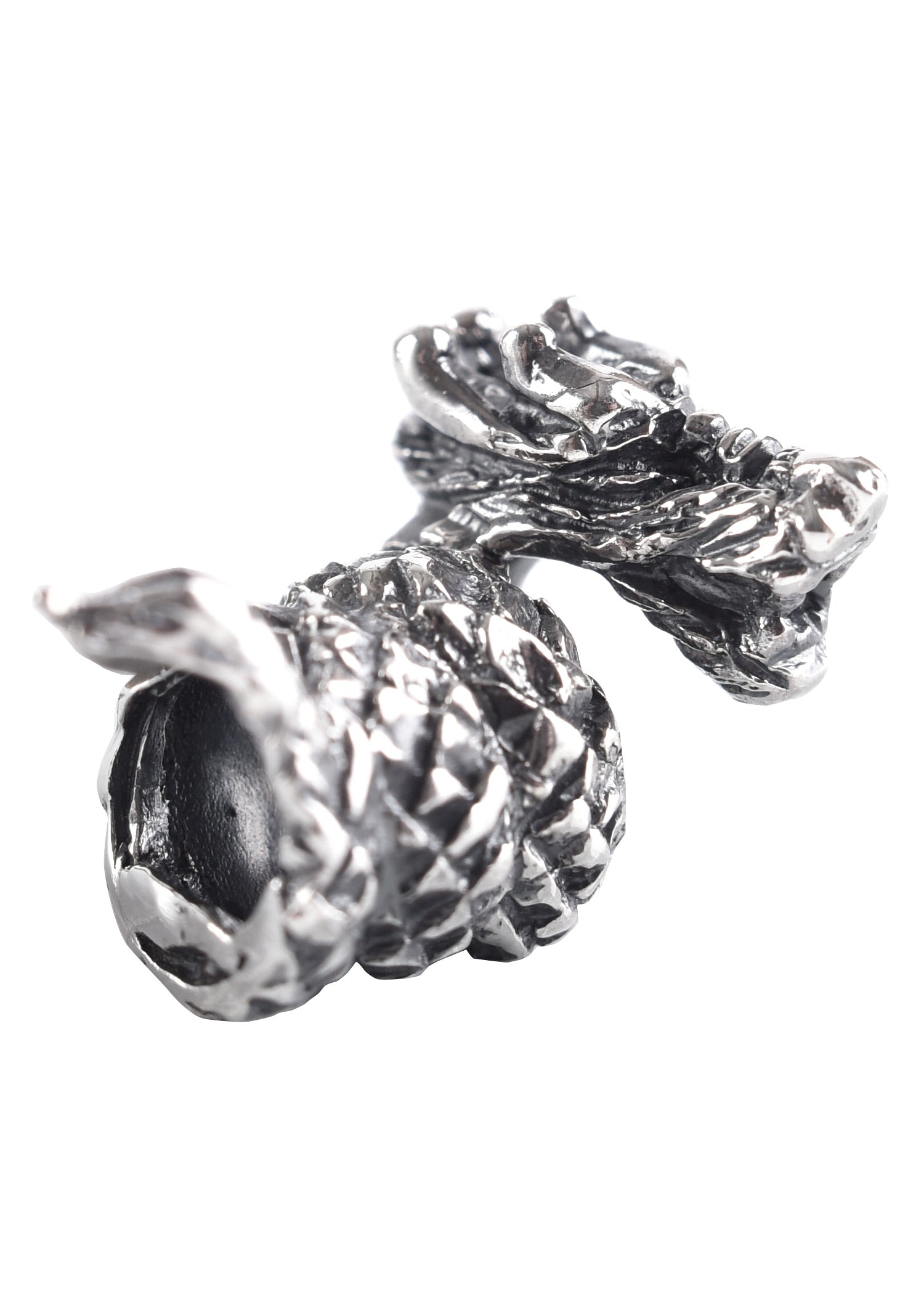 Wikinger Bartperle Kleiner Drache aus 925 Silber
