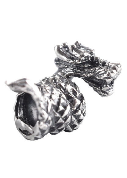 Wikinger Bartperle Kleiner Drache aus 925 Silber
