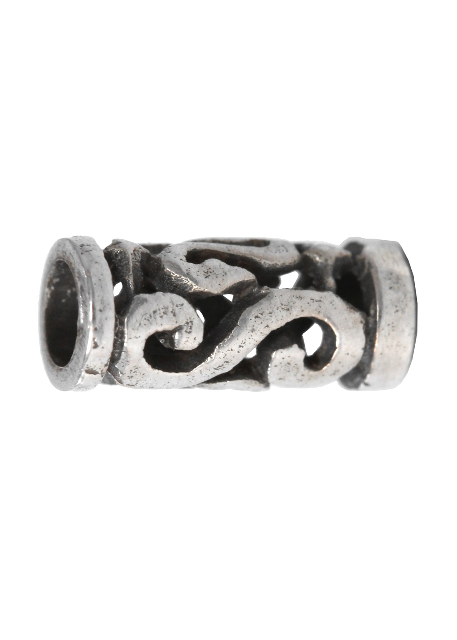 Keltische Bartperle: Spiral Design aus 925 Silber