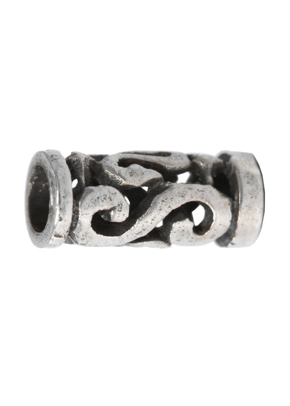 Keltische Bartperle: Spiral Design aus 925 Silber