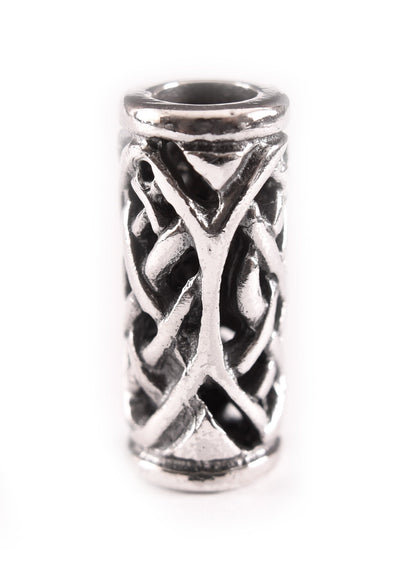 Edle 925 Silber Bartperle mit Keltischem Zopfmuster