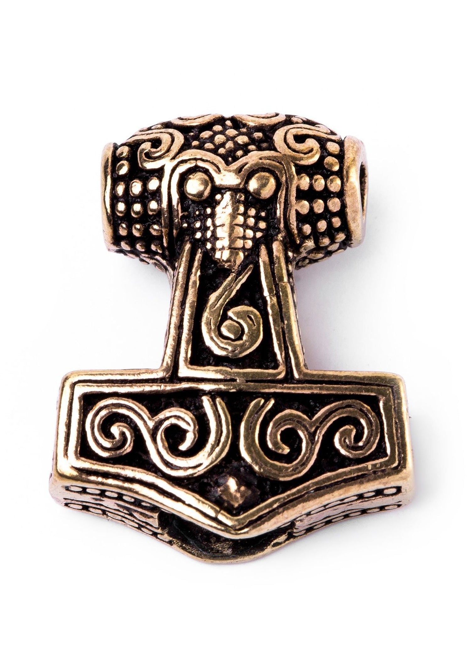 Wikinger Mjölnir Bartperle &amp; Anhänger aus Bronze