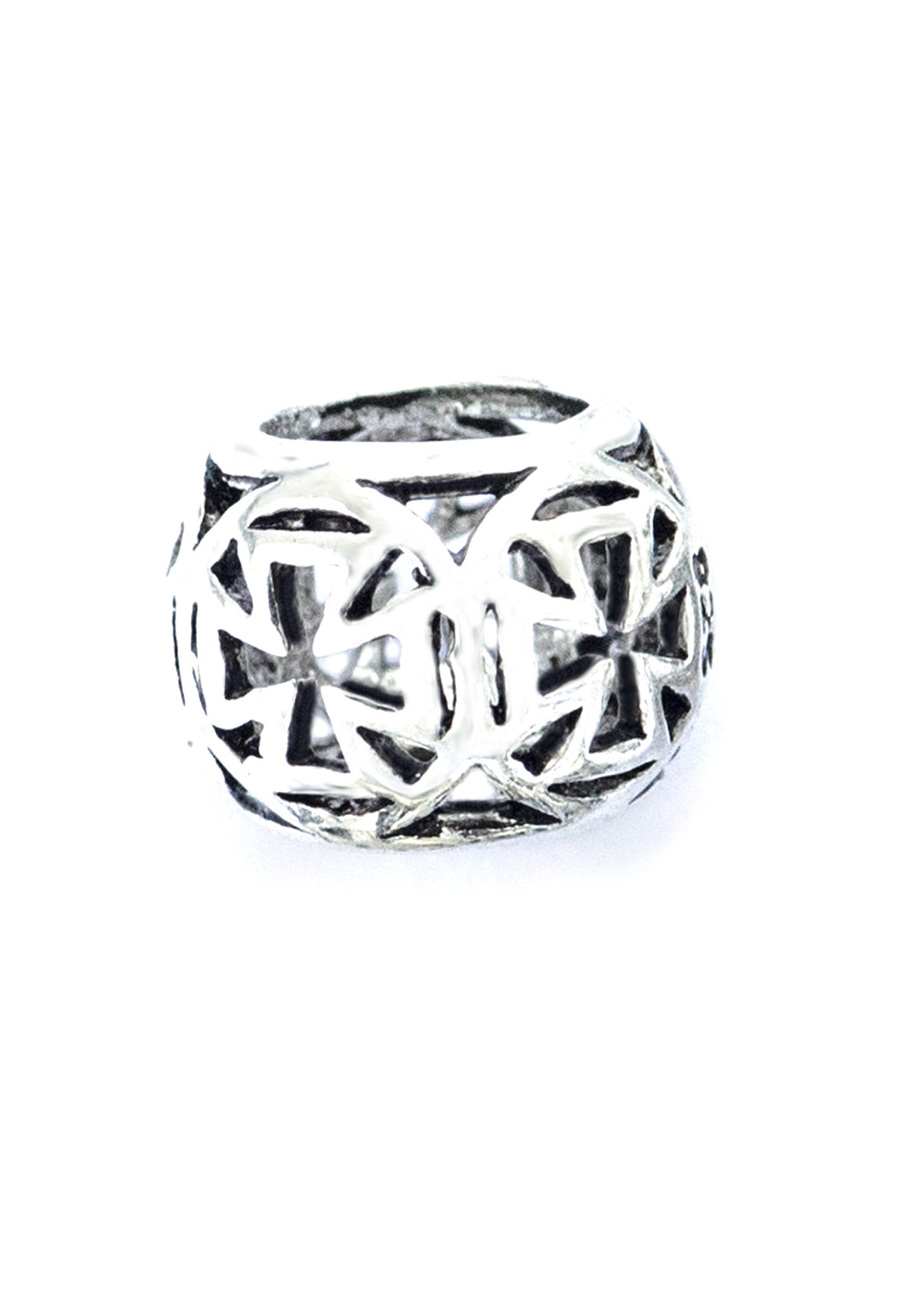 Silber Bartperle mit Templerkreuz