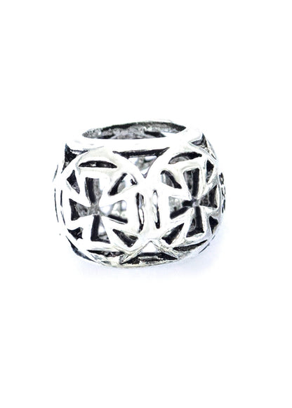 Silber Bartperle mit Templerkreuz