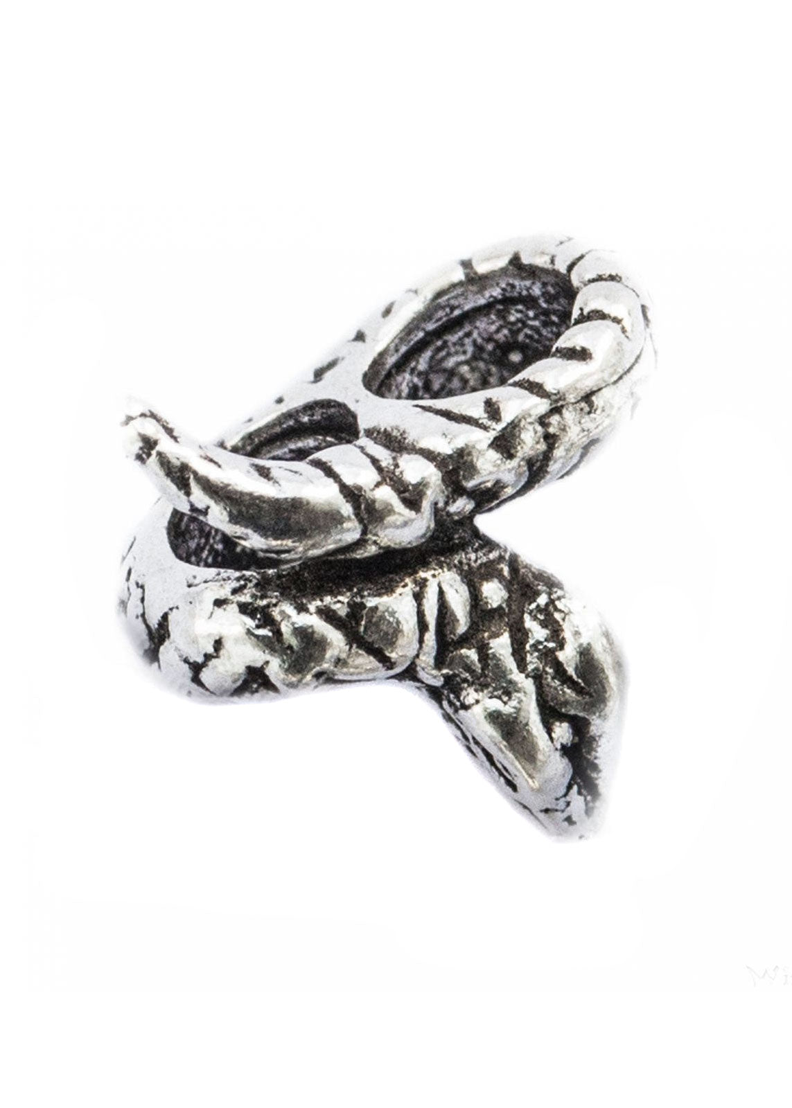 Silberne Bartperle &amp; Haarperle Schlange aus 925 Silber