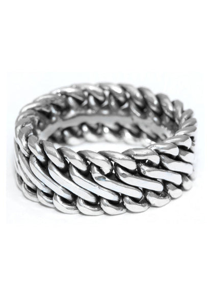 Handgeflochtener Wikingerring aus Silber