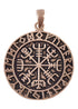 Vegvísir Bronze Anhänger: Nordischer Kompass