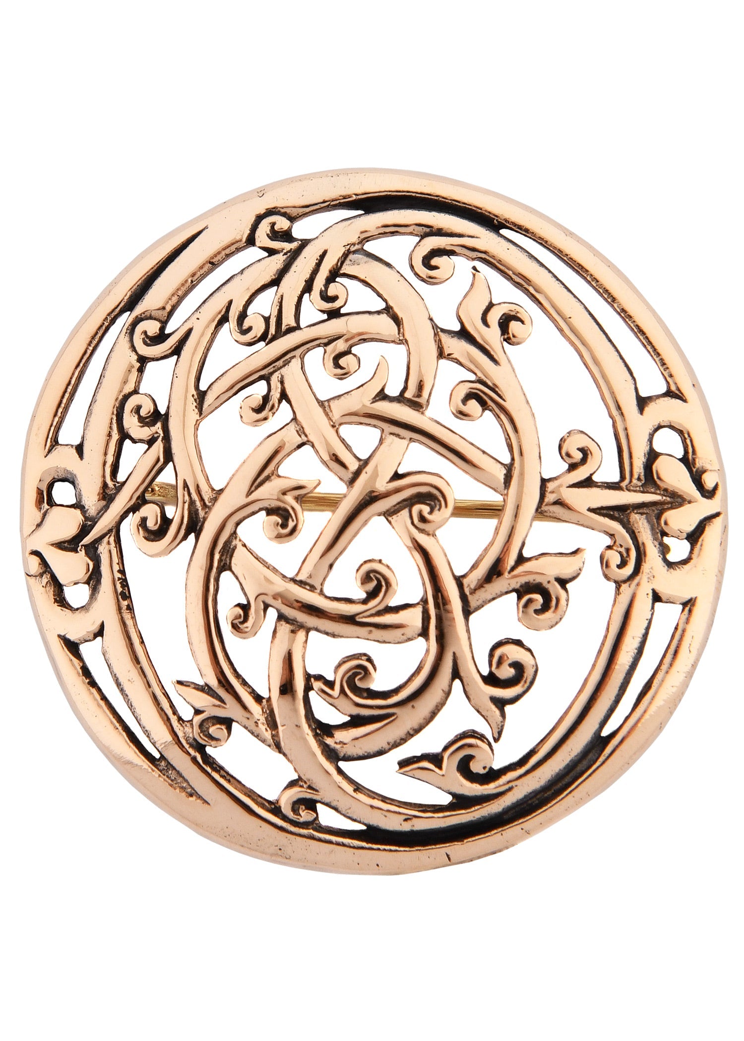 Edle Wikinger Brosche Urnes Stil aus Bronze