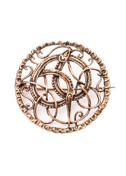 Wikinger Brosche Midgardschlange Bronze Replik