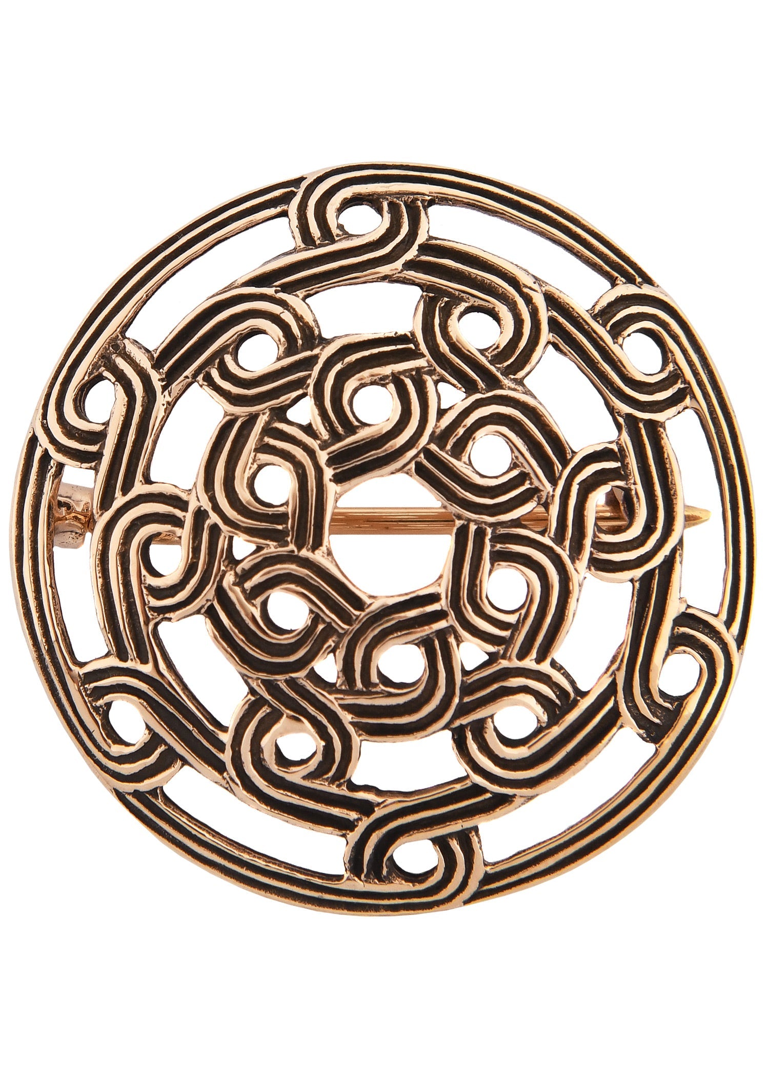 Wikinger Bronze Fibel mit nordischem Knotenmuster