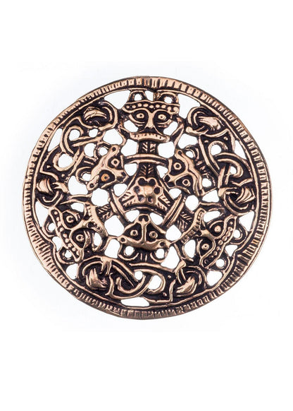 Edle Wikinger Brosche Borre Stil aus Bronze