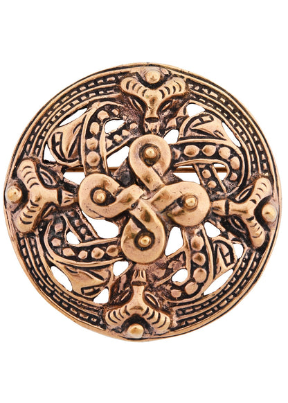 Massive Wikinger Fibel Vier Elemente aus Bronze