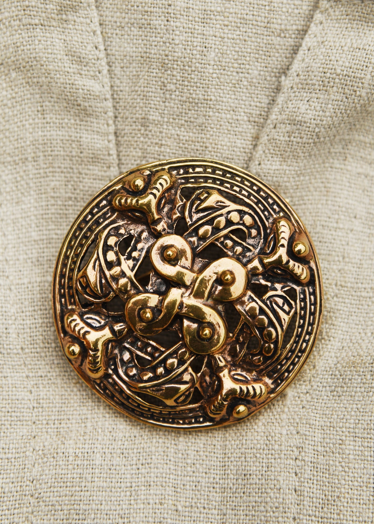 wikinger fibel vier elemente aus bronze