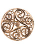 Edle Keltische Triskele Brosche aus massiver Bronze