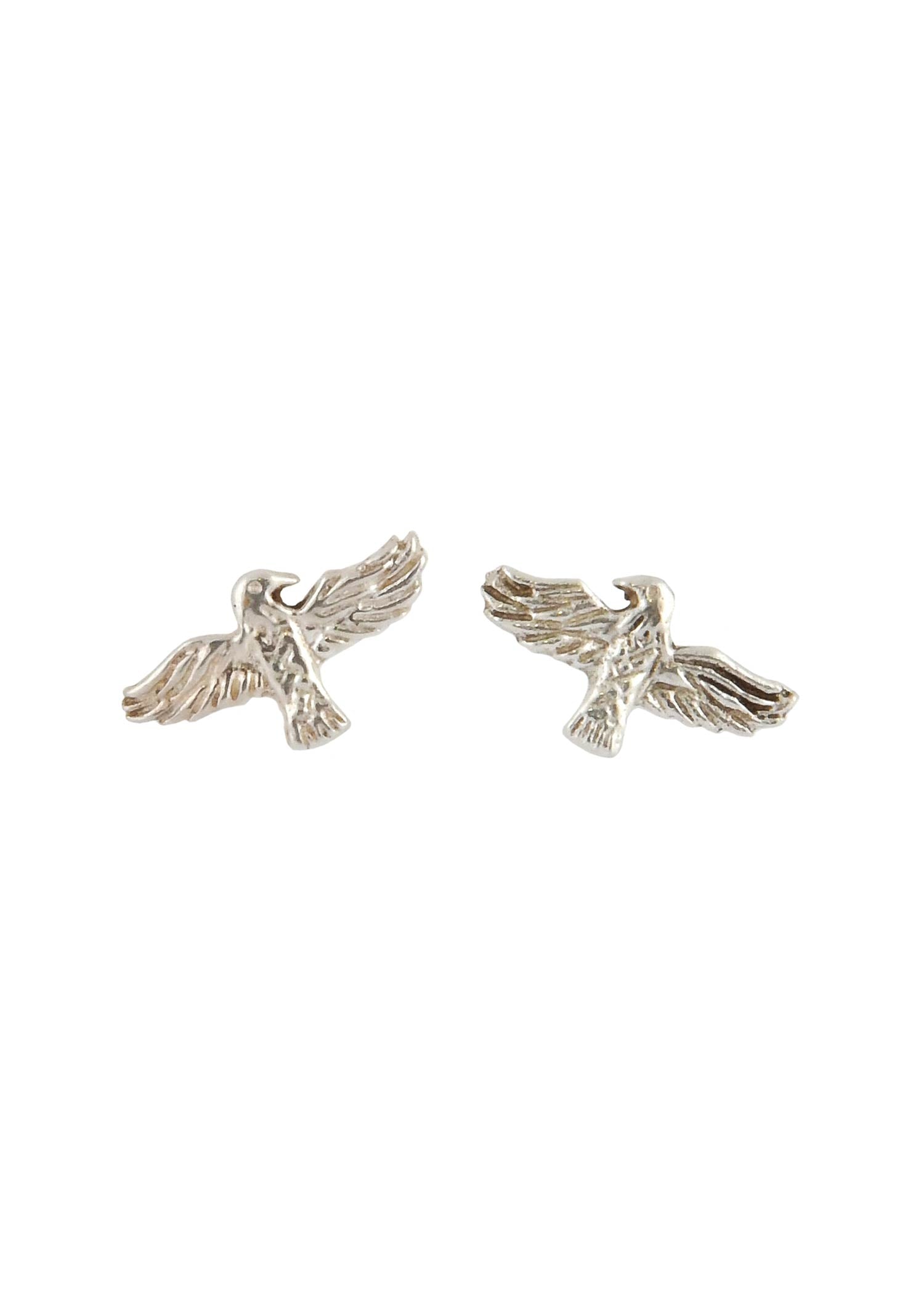 Silberne Hugin &amp; Munin Raben Ohrstecker