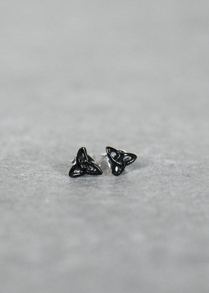 ohrstecker aus silber keltische dreiheit schwarz paar