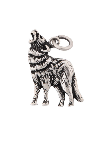 Silberner Wolfs Anhänger aus 925er Sterling Silber