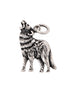 Silberner Wolfs Anhänger aus 925er Sterling Silber