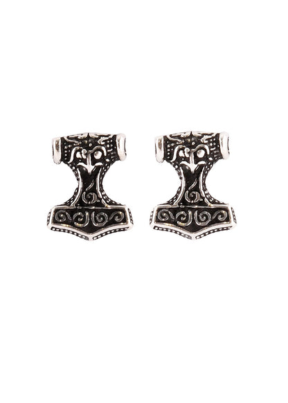 Mjölnir Silber Ohrstecker: Kraft &amp; Schutz