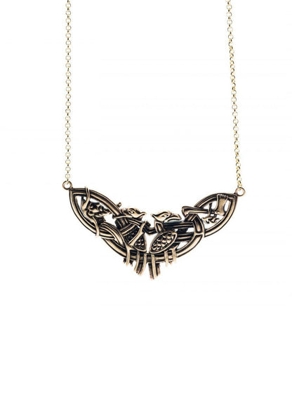 Keltische Welten: Bronze Halskette mit Vogel Motiv