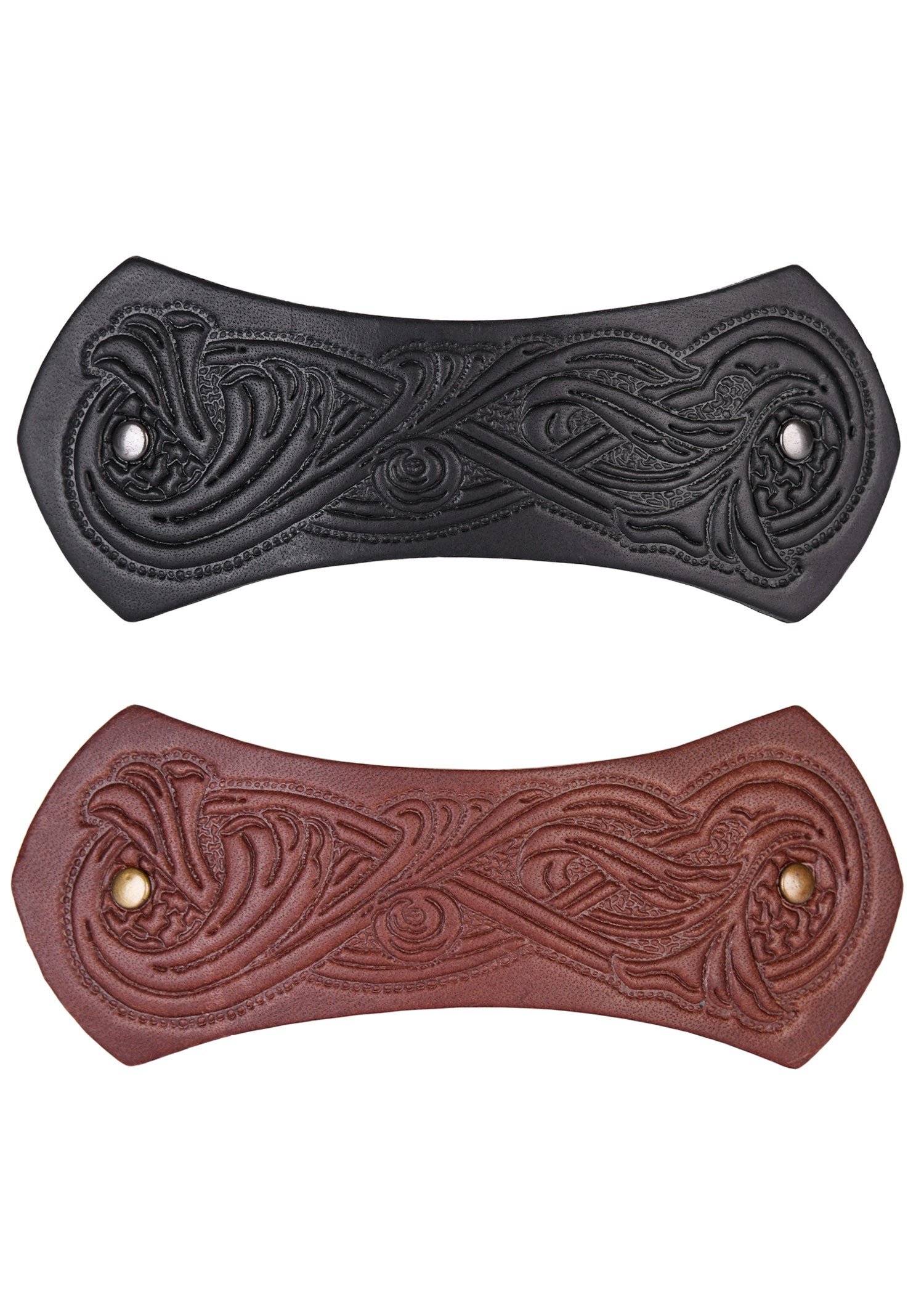 Mittelalter Leder Haarspange mit robustem Metallclip