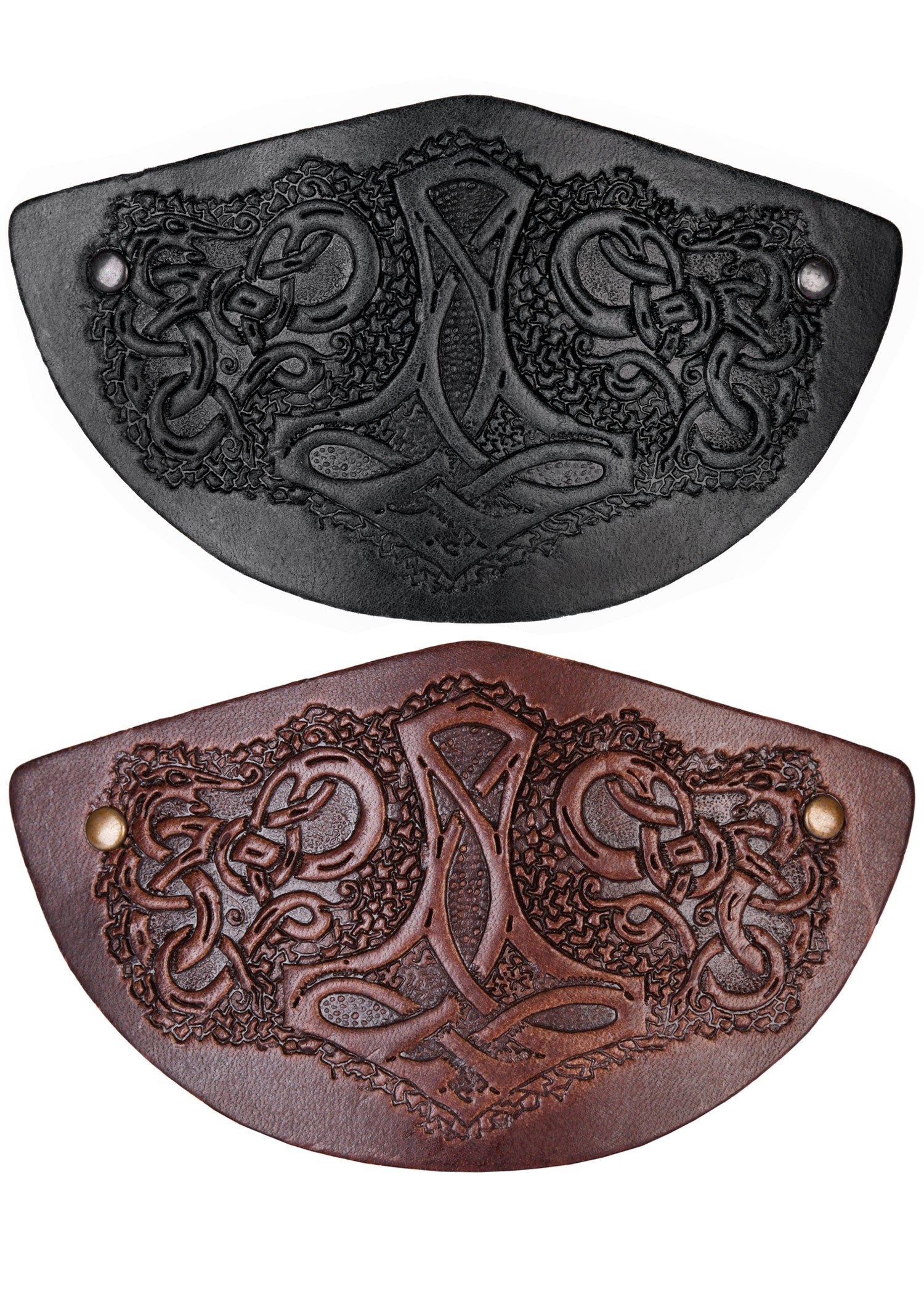 Leder Haarspange Thorshammer: Wikinger Stil