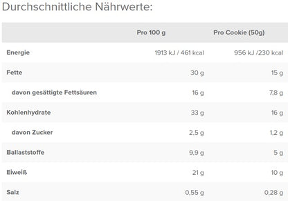 ironmaxx vegan cookie 12 x 50g blaubeer limette