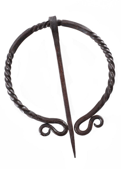 Handgeschmiedete Ringfibel, tordiert &amp; eingerollt