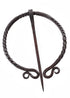Handgeschmiedete Ringfibel, tordiert & eingerollt