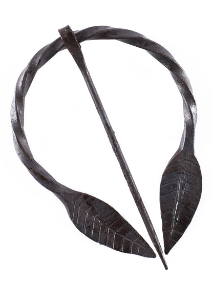 Handgeschmiedete Blatt Ringfibel   Historische Schließe