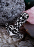 Massiver Thorshammer mit Wikingerhelm aus 925 Silber