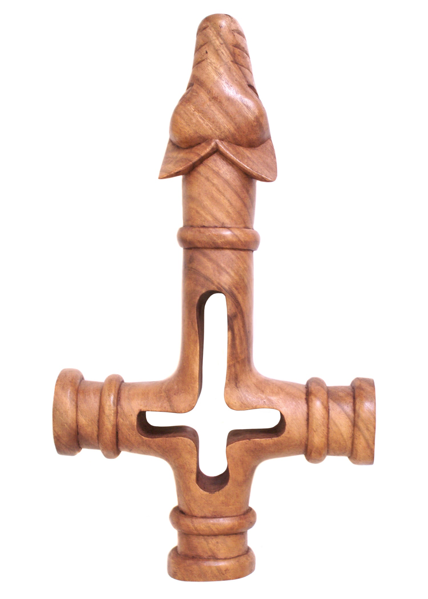Großes Wolfskreuz aus Soar Holz   46 cm