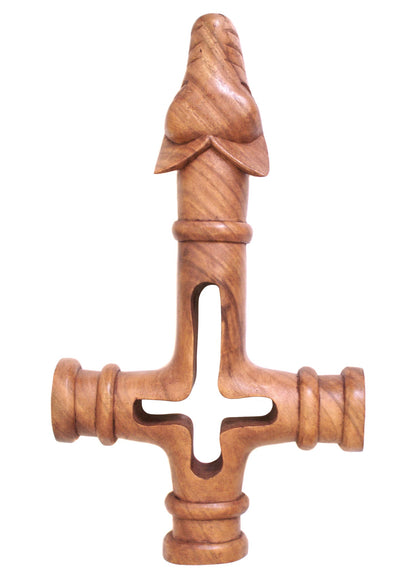 Großes Wolfskreuz aus Soar Holz   46 cm
