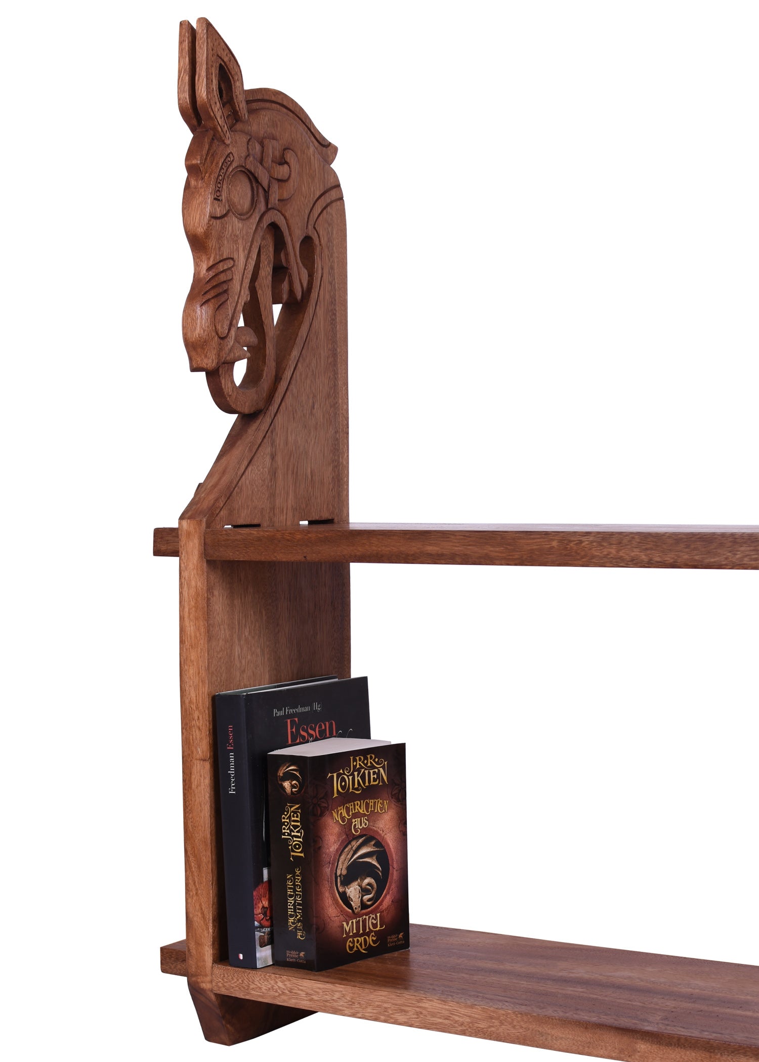 wikinger holzregal drachenkopf gross