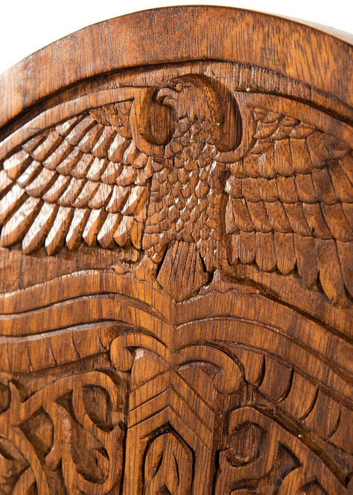 Irminsul Holzscheibe handgeschnitzt