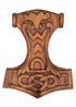 Mjölnir Thorshammer aus Holz   Kunstvolle Handarbeit
