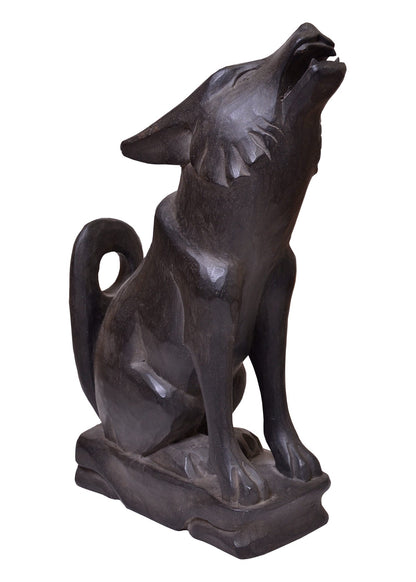 Wolf Trinkhornständer handgeschnitzt